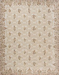 Doris Leslie Blau Collection Bessarabian Style White Beige Brown Wool Rug - 3579396