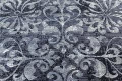 Doris Leslie Blau Collection Black and Gray Passion Flowers Rug - 3580761
