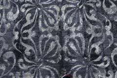 Doris Leslie Blau Collection Black and Gray Passion Flowers Rug - 3580762