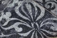 Doris Leslie Blau Collection Black and Gray Passion Flowers Rug - 3580764