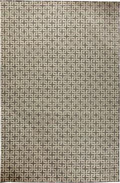 Doris Leslie Blau Collection Black and White Modular Geometric Rug - 3580767