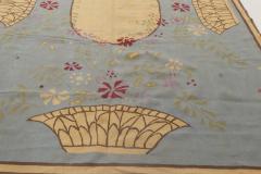 Doris Leslie Blau Collection Blue Abusson Style Floral Wool Rug by Thomas Jayne - 3578572