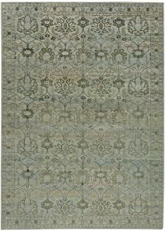 Doris Leslie Blau Collection Blue and Golden Beige Indian Inspired Design II Rug - 3578147
