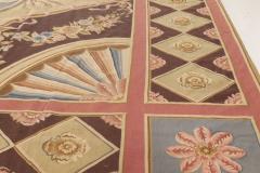 Doris Leslie Blau Collection Bold Aubusson Design Blue Brown Green Pink Rug - 3578578