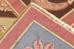 Doris Leslie Blau Collection Bold Aubusson Design Blue Brown Green Pink Rug - 3578580