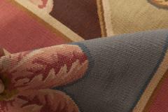 Doris Leslie Blau Collection Bold Aubusson Design Blue Brown Green Pink Rug - 3578581