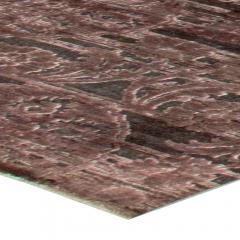 Doris Leslie Blau Collection Bold Indian Lilac Plum Handwoven Silk Wool Rug - 3578914