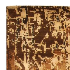 Doris Leslie Blau Collection Brown and Gold Elements Rug - 3586938