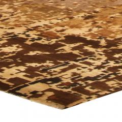 Doris Leslie Blau Collection Brown and Gold Elements Rug - 3586939