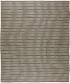 Doris Leslie Blau Collection Buxus Wool Rug in Steel Blue Gray and Ivory - 3579421