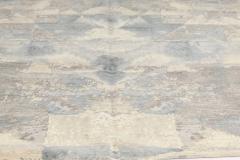 Doris Leslie Blau Collection Contemporary Art Deco Design Blue Gray Wool Rug - 3579440