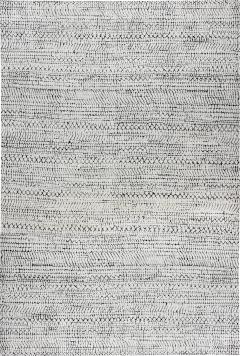 Doris Leslie Blau Collection Contemporary Black White Society Knotted Wool Rug - 3578589