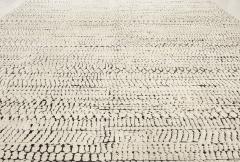 Doris Leslie Blau Collection Contemporary Black White Society Knotted Wool Rug - 3578594