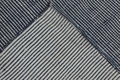 Doris Leslie Blau Collection Contemporary Blue Striped Flat Weave Wool Rug - 3579442