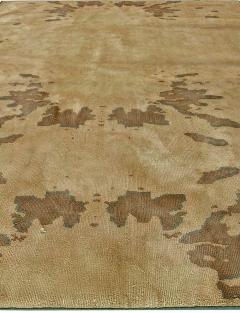 Doris Leslie Blau Collection Contemporary Chestnut Beige Hand Knotted Silk Rug - 3578688