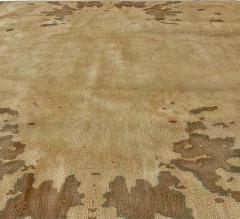 Doris Leslie Blau Collection Contemporary Chestnut Beige Hand Knotted Silk Rug - 3578689