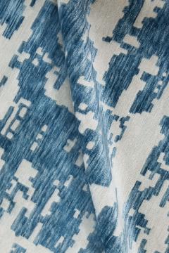 Doris Leslie Blau Collection Contemporary Oversized Blue White Aqua Element Rug - 3578209