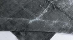 Doris Leslie Blau Collection Contemporary Solid Steel Gray Hand Knotted Silk Rug - 3578124