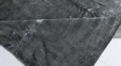 Doris Leslie Blau Collection Contemporary Solid Steel Gray Hand Knotted Silk Rug - 3578125