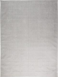 Doris Leslie Blau Collection Contemporary Striped Beige Gray Handmade Wool Rug - 3578517