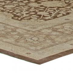 Doris Leslie Blau Collection Contemporary Tabriz Beige Brown Wool Rug - 3580887
