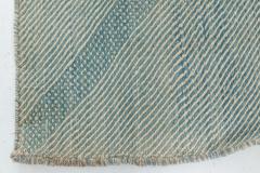 Doris Leslie Blau Collection Custom Flat Weave Blue Moroccan Style Runner - 3579810