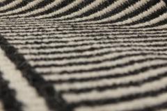 Doris Leslie Blau Collection Custom Flat Woven Wool Rug in Black White Stripes - 3578233