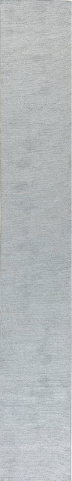Doris Leslie Blau Collection Custom Silk Gray Runner - 3587107