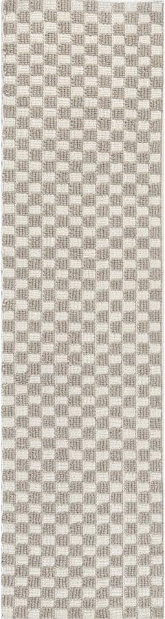 Doris Leslie Blau Collection Custom Swedish Style Gray White Runner - 3580894