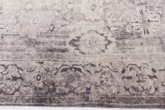 Doris Leslie Blau Collection Eggplant Beige Handmade Wool Rug - 3580918
