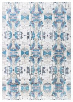 Doris Leslie Blau Collection Eskayel Silk Rug in Turquoise Brown Beige Purple - 3578359
