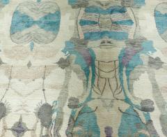 Doris Leslie Blau Collection Eskayel Silk Rug in Turquoise Brown Beige Purple - 3578365