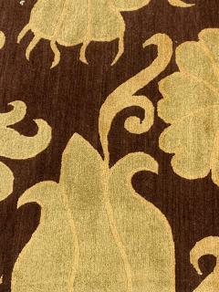 Doris Leslie Blau Collection European Inspired Gold Brown Handmade Wool Rug - 3579852