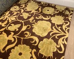 Doris Leslie Blau Collection European Inspired Gold Brown Handmade Wool Rug - 3579854