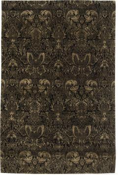 Doris Leslie Blau Collection European Inspired Tibetan Black Gold Brown Rug - 3579857