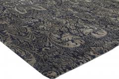 Doris Leslie Blau Collection European Inspired Tibetan Black Gold Brown Rug - 3579863