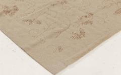 Doris Leslie Blau Collection Floral Design Needlepoint Eric Cohler Rug in Beige - 3578564