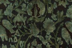 Doris Leslie Blau Collection Floral Green Black European Inspired Tibetan Rug - 3578716