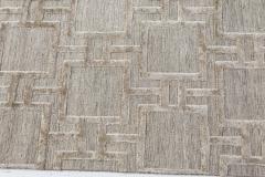 Doris Leslie Blau Collection Geo Henley Silk and Wool Rug in Silver Grey - 3580992