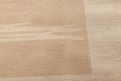 Doris Leslie Blau Collection Geometric Beige White Flat Weave Wool Modern Rug - 3578736