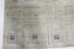 Doris Leslie Blau Collection Geometric Maze Hand Knotted Silk Rug - 3580994