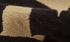 Doris Leslie Blau Collection Geometric Rug by Roderick N Shade in Beige Black - 3578308