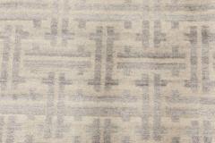 Doris Leslie Blau Collection Geometric Terra Gray Rug in Natural Wool - 3581035