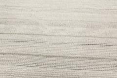 Doris Leslie Blau Collection Gray Bauer Collection Minimalist Handmade Wool Rug - 3578551