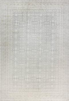 Doris Leslie Blau Collection Gray and Beige Samarkand Rug - 3586922