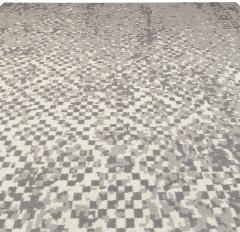 Doris Leslie Blau Collection High Quality Gray Petra Design Abstract Wool Rug - 3578861