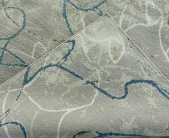 Doris Leslie Blau Collection High Quality Ink Ondulations Handmade Silk Wool Rug - 3578214