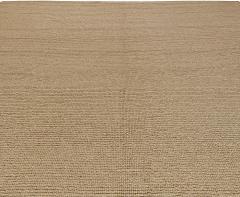 Doris Leslie Blau Collection High Quality Modern Solid Brown Flat Weave Wool Rug - 3578144