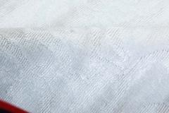 Doris Leslie Blau Collection High quality Camelia Silver White Handmade Silk Rug - 3578318