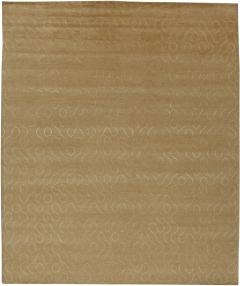 Doris Leslie Blau Collection High quality Contemporary Brown Gold Tibetan Rug - 3578921